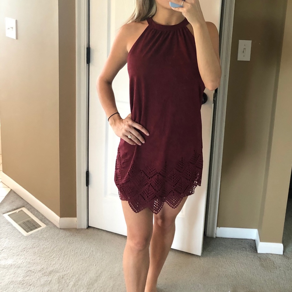 Suede maroon/red ish dress